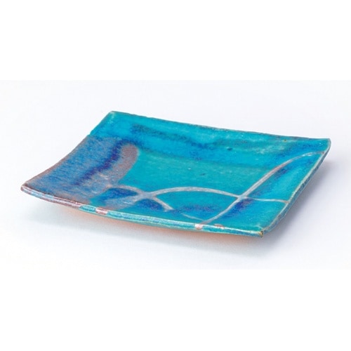 露草 13cm角皿 鴻月 3−3363