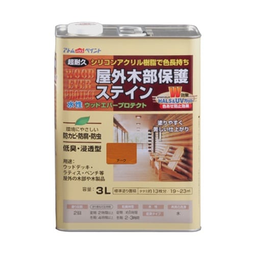 水性ウッドエバープロテクト 3L チーク