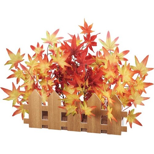 紅葉垣根アレンジ 幅53×高さ42cm