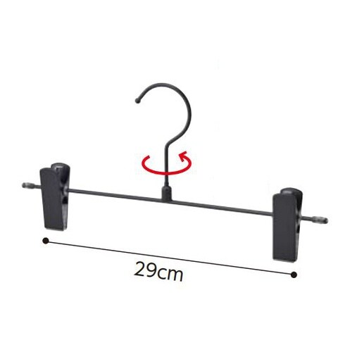 スチール製ボトムハンガー ブラックW30