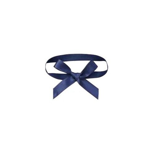サテンリボン付きゴムタグ 小箱用 ネイビ