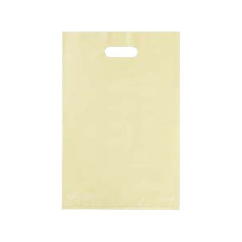 手提げポリ袋ハード型 アイボリー 19×