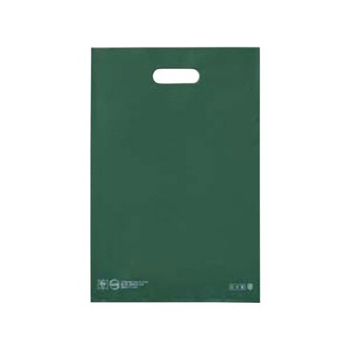 手提げポリ袋ハード型 ダークグリーン 1