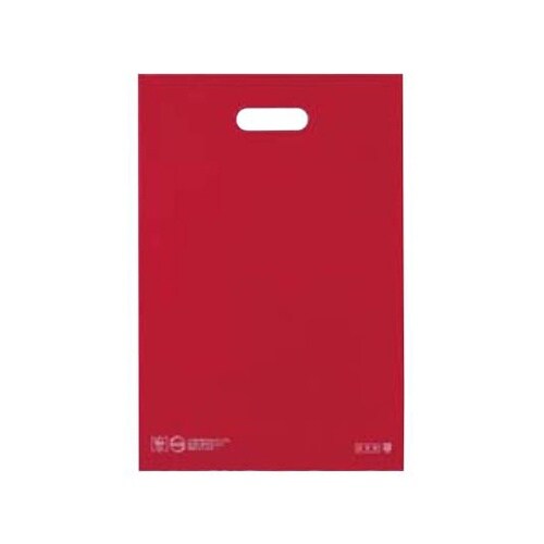 手提げポリ袋ソフト型 レッド 19×28