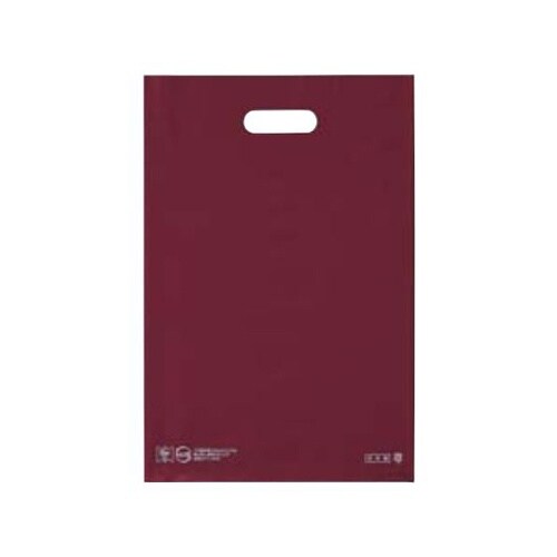 手提げポリ袋ソフト型 エンジ 19×28