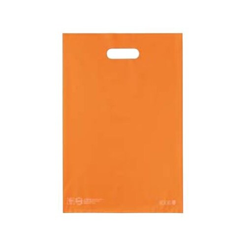 手提げポリ袋ソフト型 オレンジ 19×2