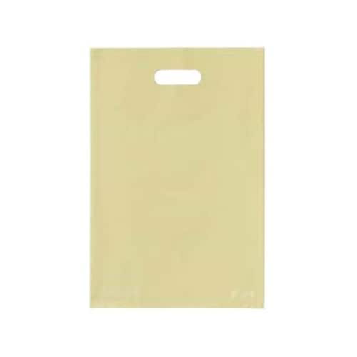 手提げポリ袋ソフト型 アイボリー 19×