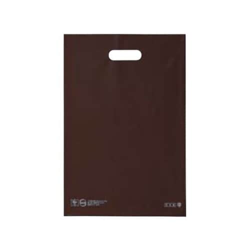 手提げポリ袋ソフト型 ブラウン 19×2