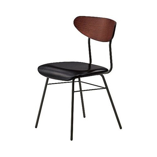 スチール脚チェア ピスト 張地ブラック