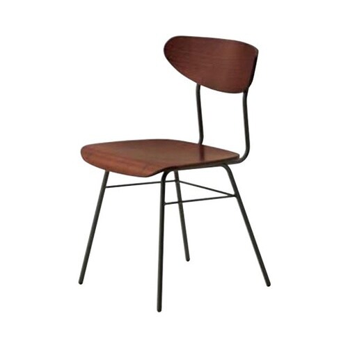 スチール脚チェア ピスト 張地無し ブラ