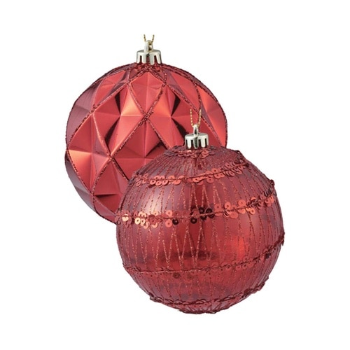 【4個】 オーナメントボール 10cmレ