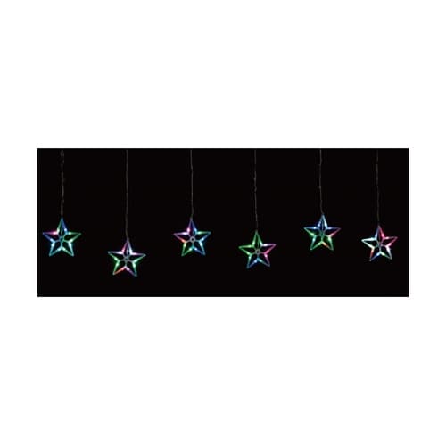 LED6連レインボーモチーフカーテンライ