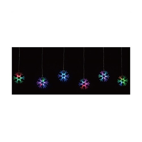 LED6連レインボーモチーフカーテンライ