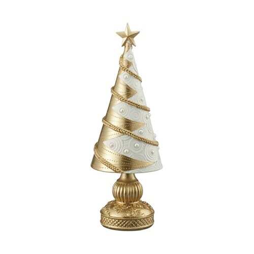 クリスマスツリーオブジェゴールドライン