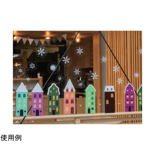 ウインドウステッカー 雪降る街 48−1