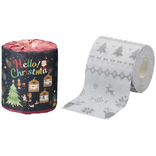 【60個】 クリスマス柄トイレットペーパ