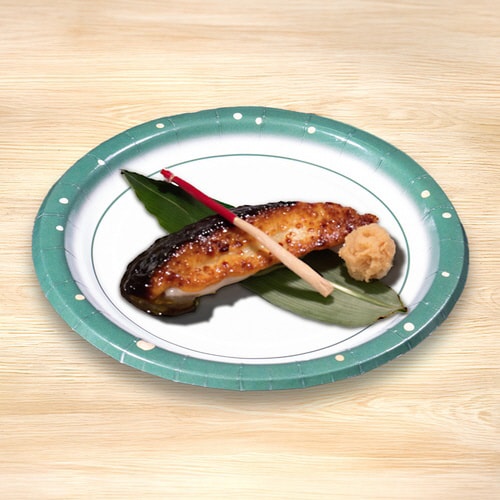 水玉柄デザインペーパープレート(中)