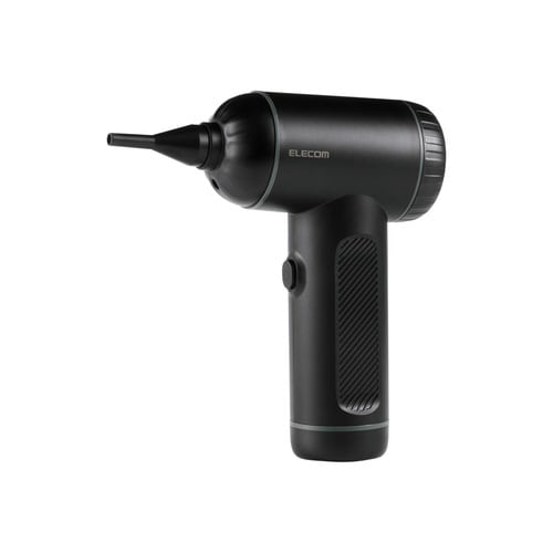 電動エアダスター ノズル・ブラシ付属 ブラック