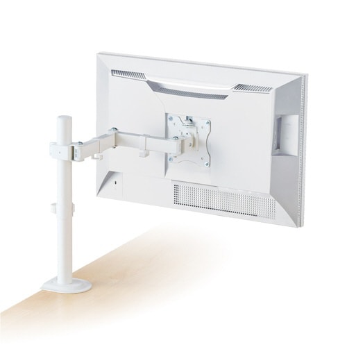 モニターアーム シングル ー32インチ ホワイト