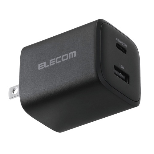 USB充電器 C×1 A×1 40W ブラック
