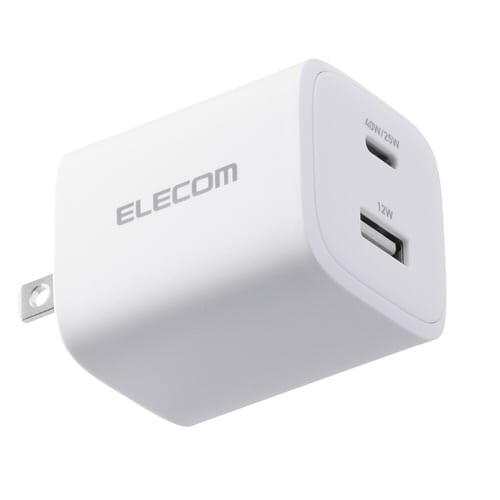 USB充電器 C×1 A×1 40W ホワイト