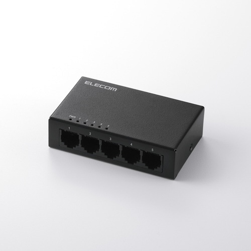 スイッチングハブ 5ポート メタル筐体 ブラック