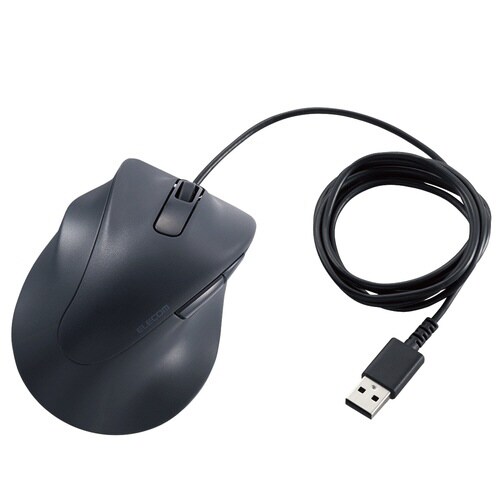 有線マウス 左手専用 Mサイズ ブラック