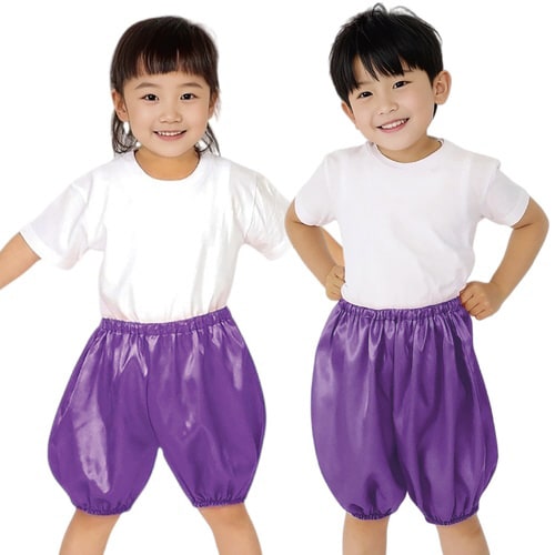 ソフトサテン かぼちゃパンツ C 紫