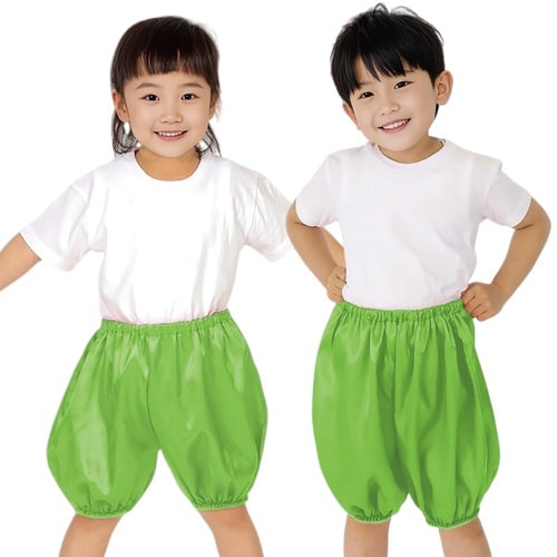 ソフトサテン かぼちゃパンツ C 黄緑