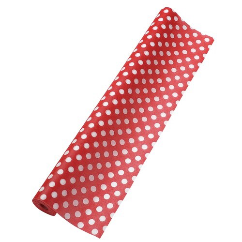 カラー不織布 ドット 赤 4m 切売