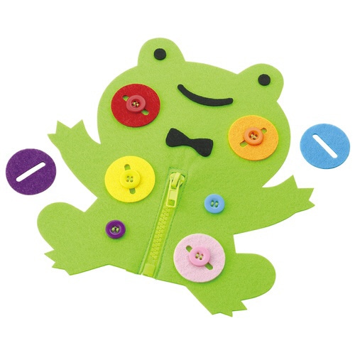 ボタンとファスナーあそび かえる