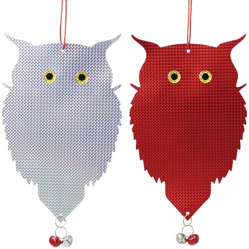 吊り下げ式 防鳥キラキラフクロウくん 2個入