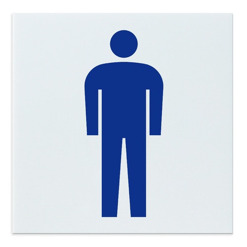 アクリル室名札 男子トイレ 200×200×5mm