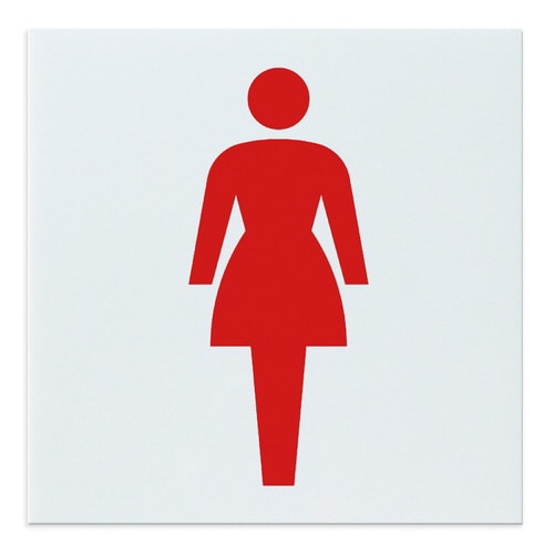 アクリル室名札 女子トイレ 200×200×5mm