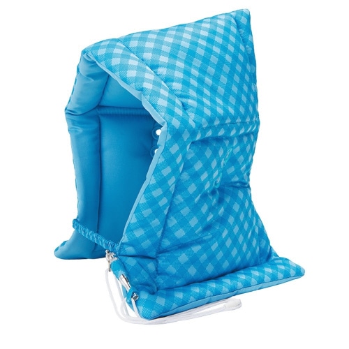 防災ずきん チェック ブルー