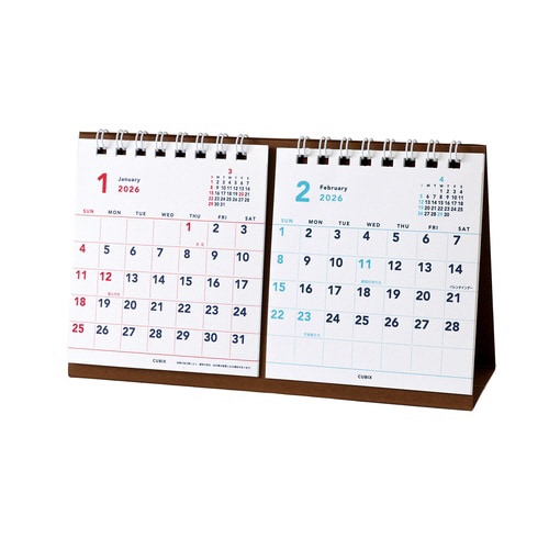 26年ベーシック プチ 2ヶ月 卓上カレンダー