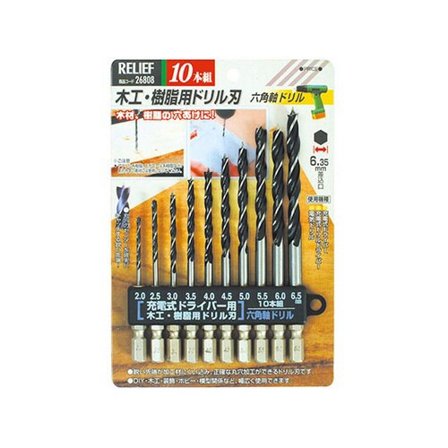 26808 六角軸木工・樹脂用ドリル