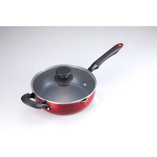 IH深型パン 22cm ガラス蓋付