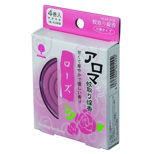 アロマ蚊取り線香 ローズ4巻