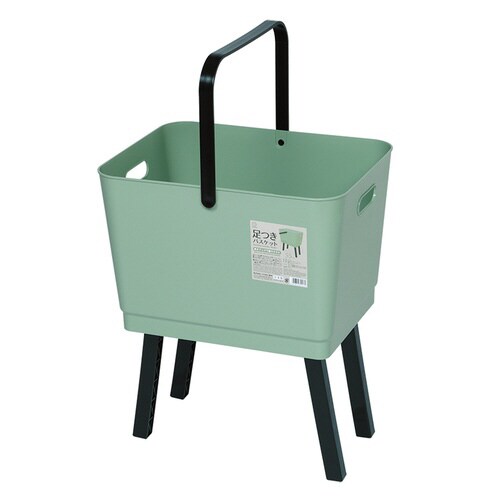 コクボ 足つきバスケット グリーン