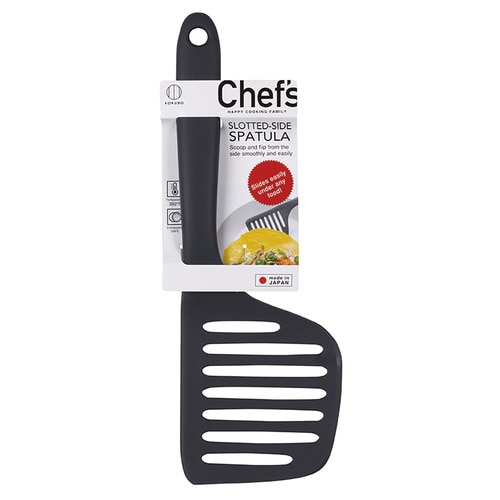 SLOTTED−SIDE SPATULA