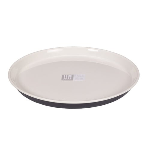 ラウンド平皿 大 スチールグレー