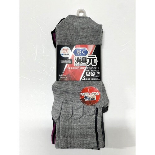 補強クルー丈5本指3P