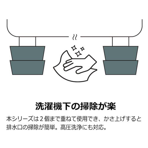 あしあげ隊 洗濯機用 黒
