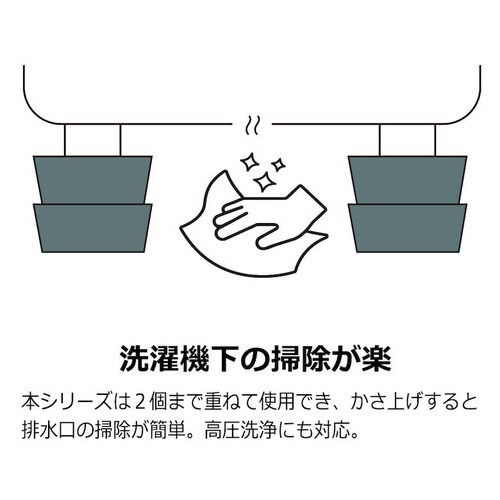 あしあげ隊 洗濯機用 黒