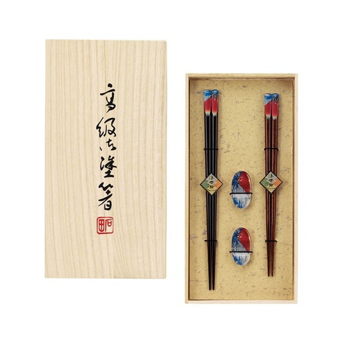 桐箱箸置付2膳入 凱風快晴