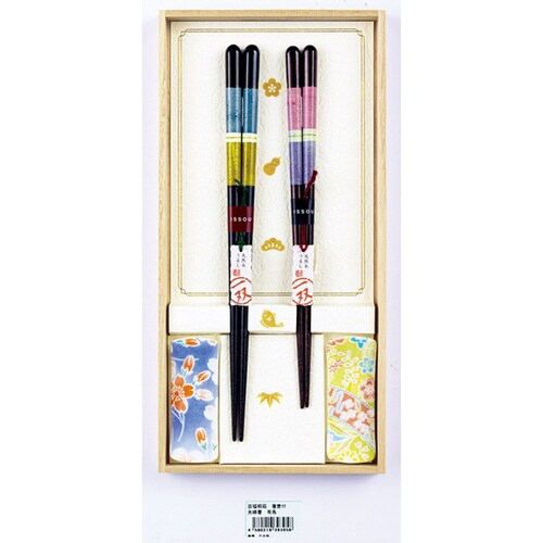 百福桐箱箸置付夫婦箸