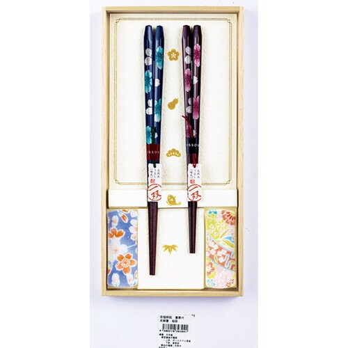 百福桐箱箸置付夫婦箸