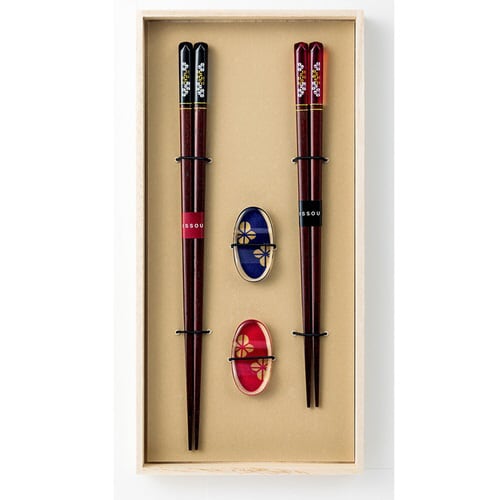 桐箱箸置き付夫婦箸