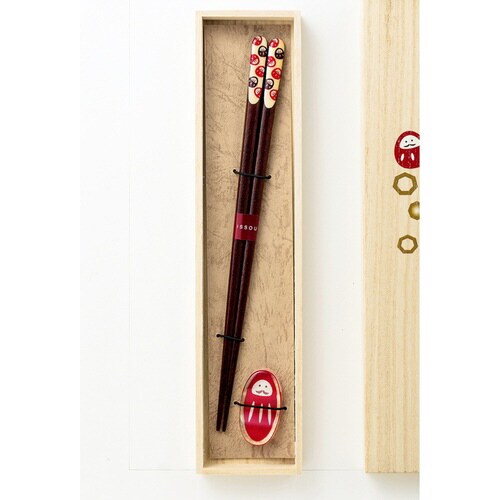 吉兆桐箱箸置き付